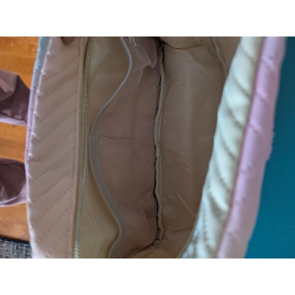 Personalized "C" Initial Preppy Patch Rainbow Makeup Bag Set 2 Pcs - Picture 6 of 10